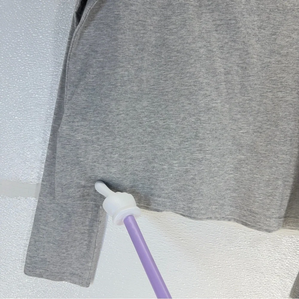 Tommy‎ Hilfiger Girls XL Gray Sequin Heart Long Sleeve Tee Cotton